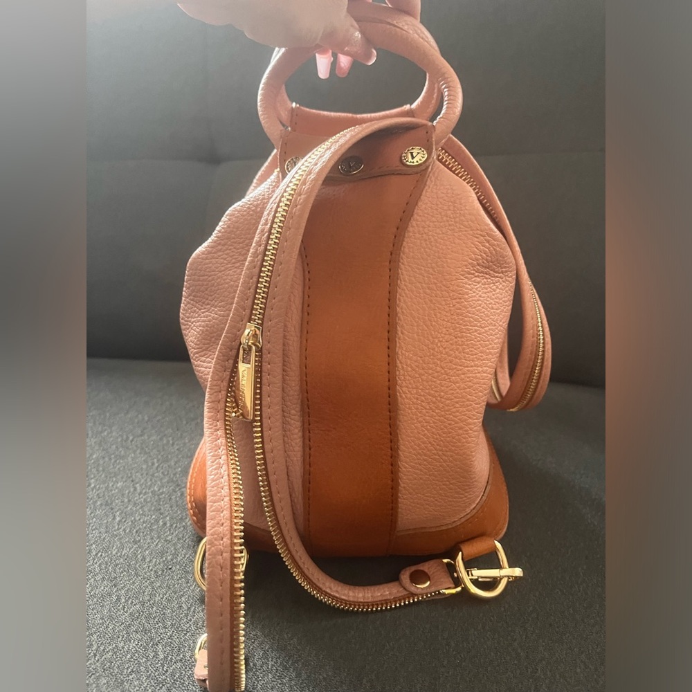 Valentina Brown Leather Mini Satchel with Gold Hardware - Picture 3 of 13
